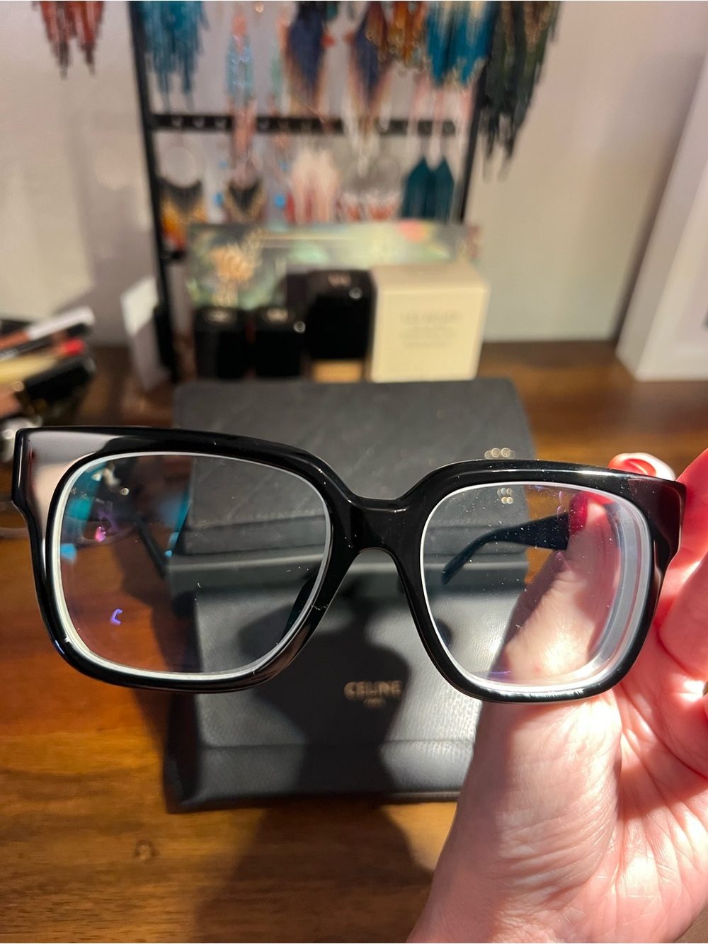 Celine Black Square Glasses - Celine